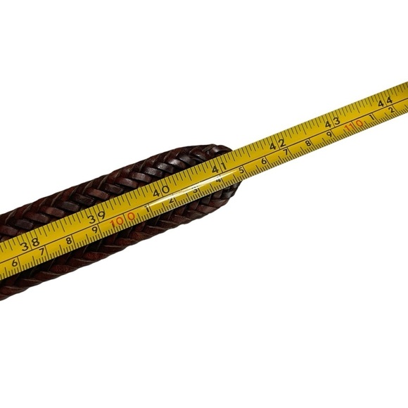Vintage Brown Leather Braided Belt - Boho Style, Adjustable, Unisex - Picture 7 of 12